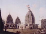 unknow artist A Group of Temples at Deogarh,Santal Parganas Bihar painting